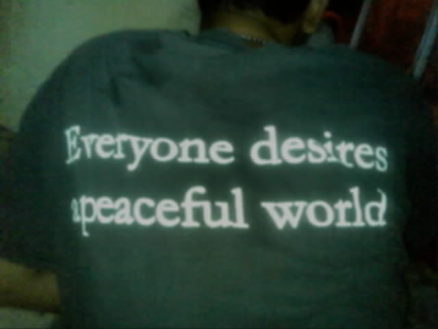 everyone desires a peaceful world